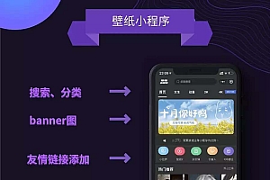 卖的很火的流量主高收益小程序wordpress微信精品高清壁纸下载小程序暗黑系列